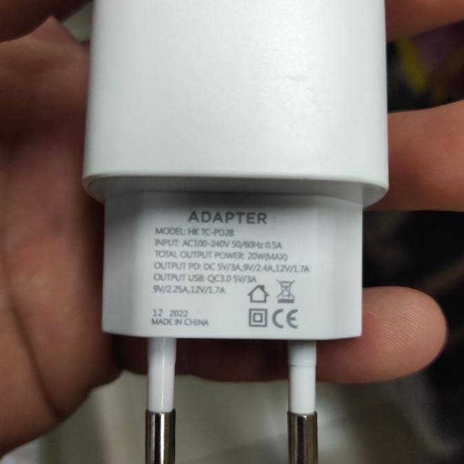 BATOK CHARGER HK TC-PD28 USB & TYPE-C ORIGINAL 20W MANTUL MURAH MERIAH