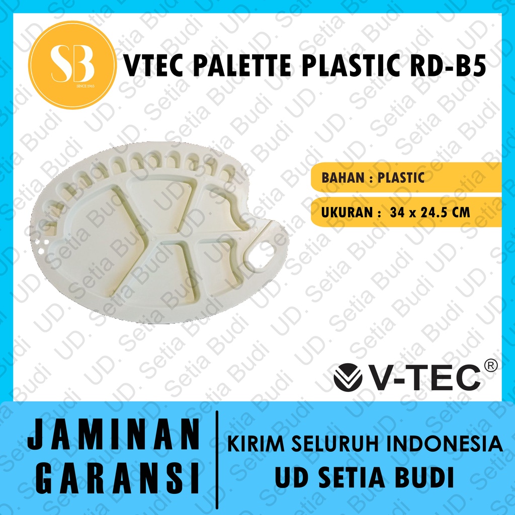 Palet Lukis Plastik V-Tec Plastic Palette RD-B5