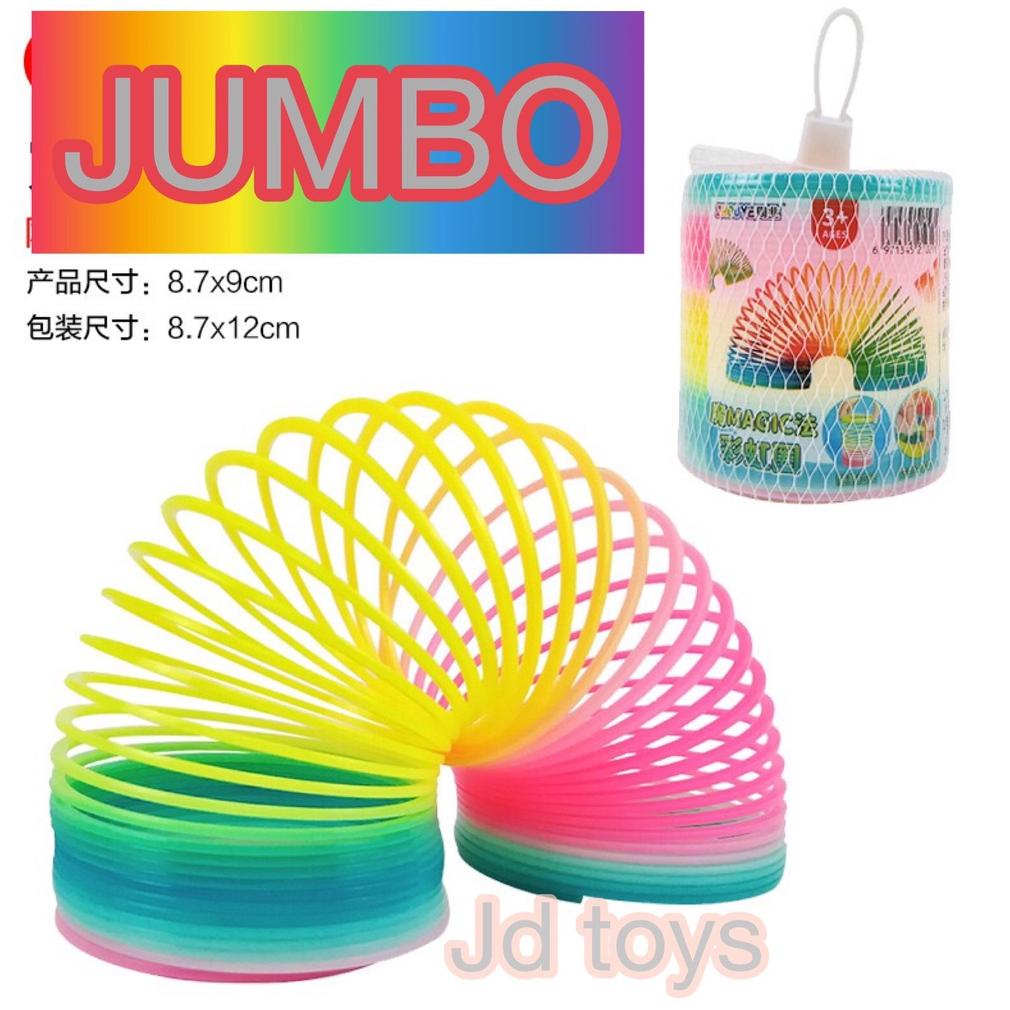 Slinky Spring JUMBO Rainbow Pelangi Mainan Per Pegas Pelangi Slinky Spiral Magic Spring Slinky