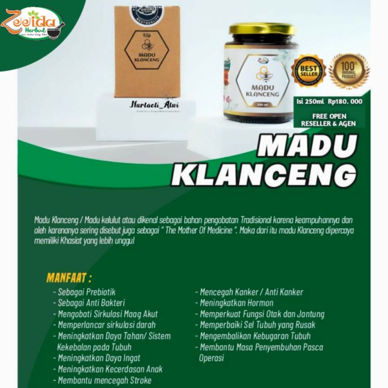 

MADU KLANCENG RAJANYA MADU MADU KESEHATAN ZEEIDA HERBAL MADU WASIR MADU AMBEIEN MADU KELENJAR MADU PROMIL