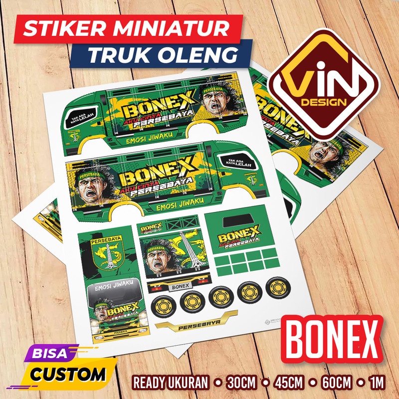 STIKER MINIATUR TRUK / BONEX / POLA STICKER MINIATUR TRUCK OLENG
