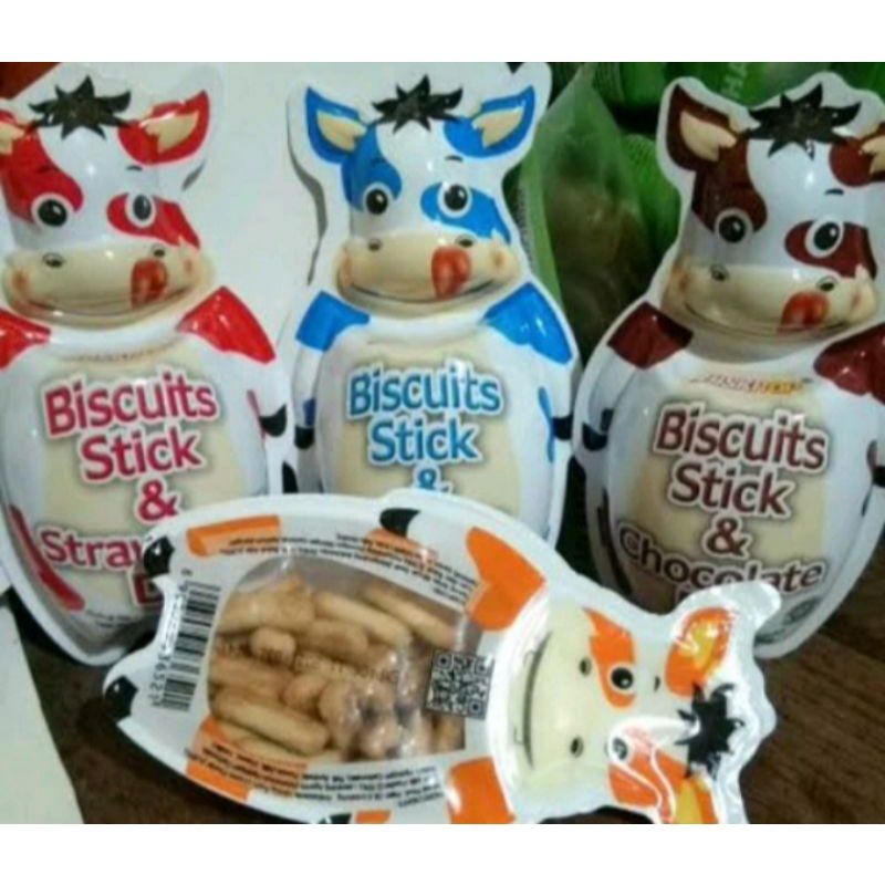

Biscuits Stick Dip Karakter Sapi Netto 35 Gram