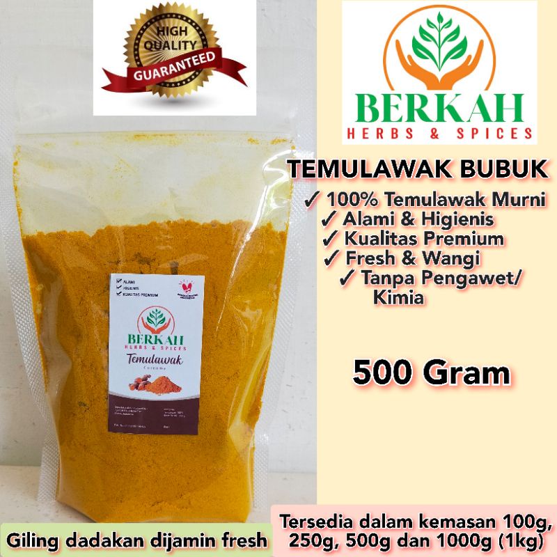 

Temulawak Bubuk Berkah Asli 500gr Curcuma Powder Premium