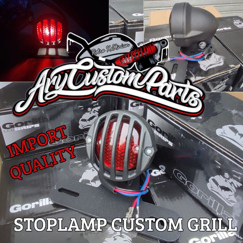 Lampu belakang custom japstyle scrambler bober triump caferacer C70 Streetcub streetcub led import