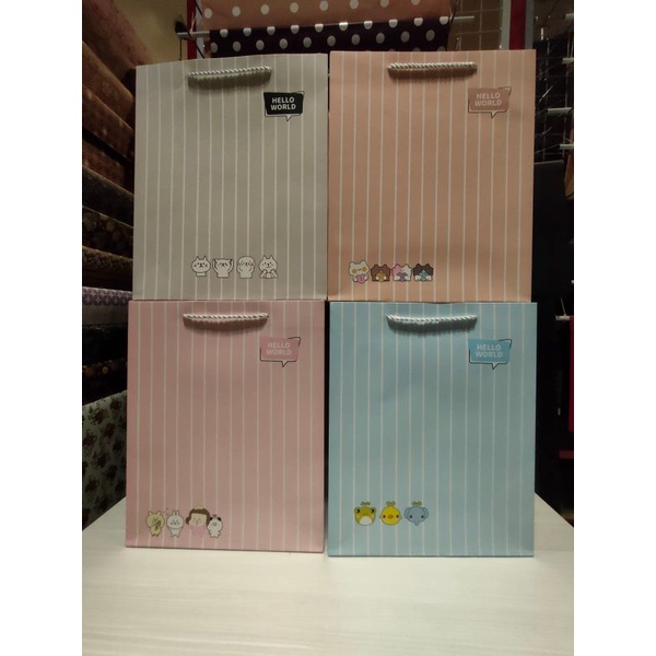 paper bag lucu ukuran 26x12x32cm