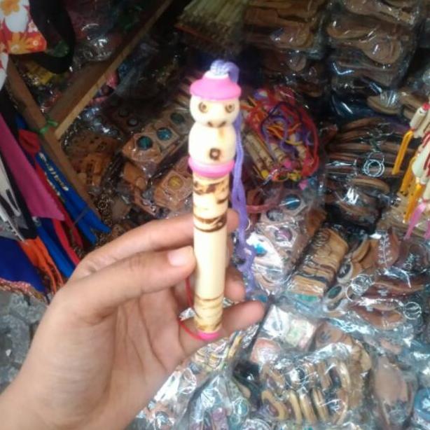 

TERMURAH! 1 Set (10 pcs) Bolpoin Kayu Dengan Tali - Pulpen Boneka Khas Jogja Anak Remaja Dewasa