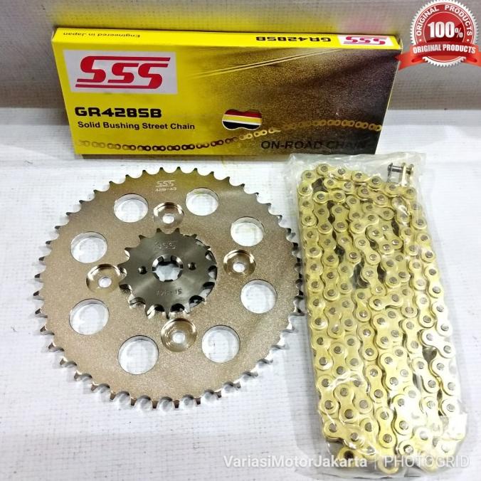 Gear Set Sss Supra X 125 Kharisma 428 15 38 Sb Gold