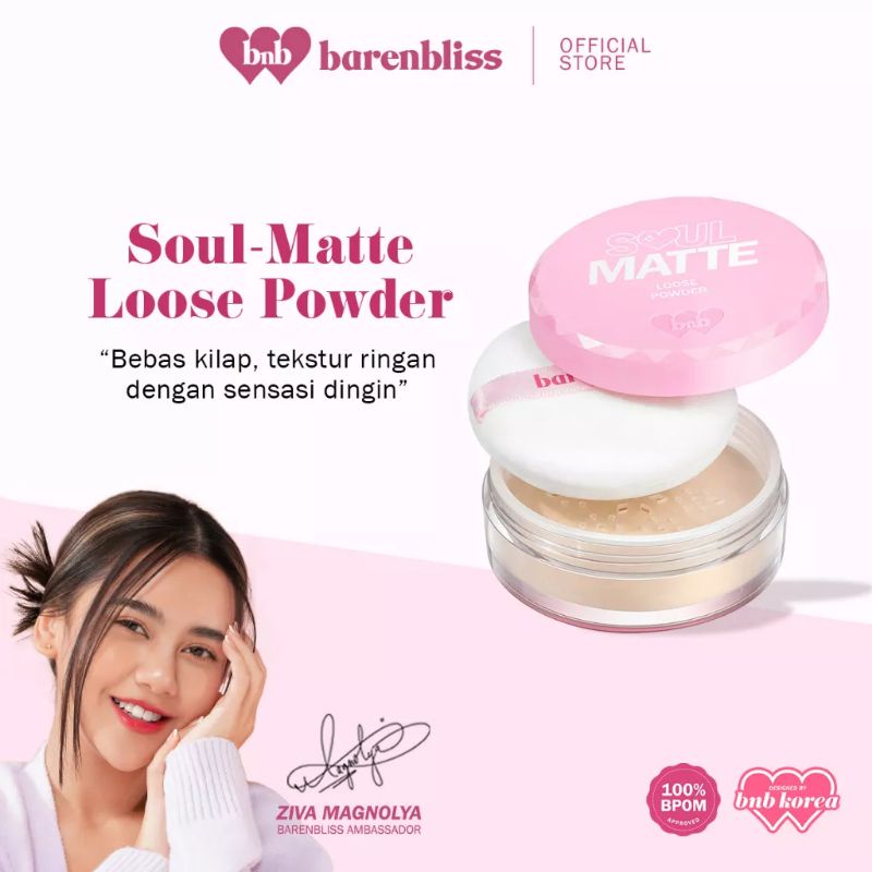 BNB barenbliss Soul-Matte Loose Powder Korea Bedak Tabur Kontrol Pori-pori &amp; Sebum