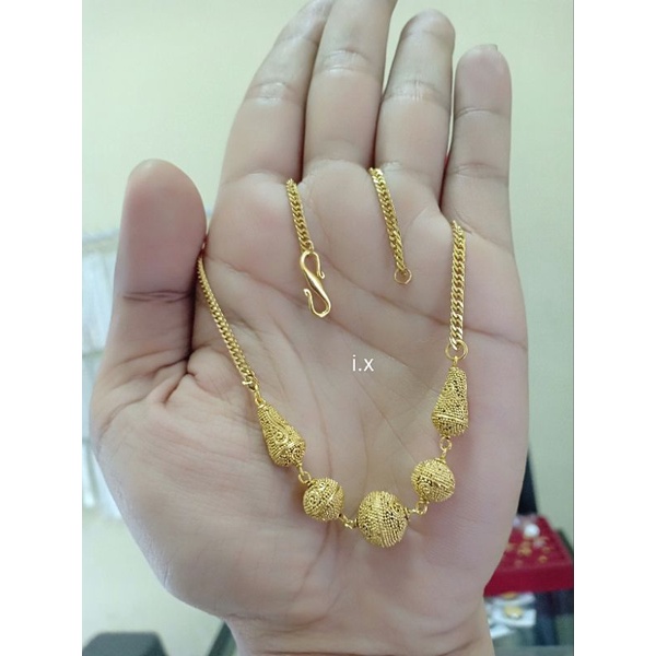 kalung titanium liontin bola pasir