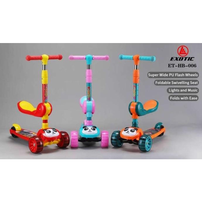 Scooter/skuter anak duduk roda 3 exotic ET HB 006