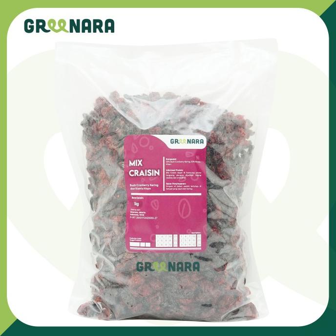 

Promo Greenara Craisin 1Kg / Mix Dried Cranberry dan Raisin