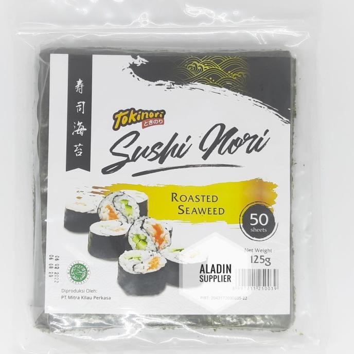 

Promo Tokinori sushi nori HALAL rumput laut sushi 50 lembar