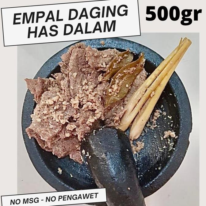 

Promo Empal Gepuk 1/2 kg Daging Has Dalam (siap goreng)