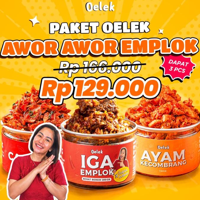 

Promo Paket Awor-Awor Emplok by Farida Nurhan / Sambal Iga / Iga Mercon