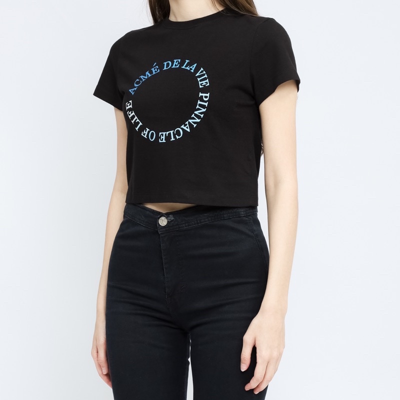 ADLV. Ring Of Life Crop Top Black