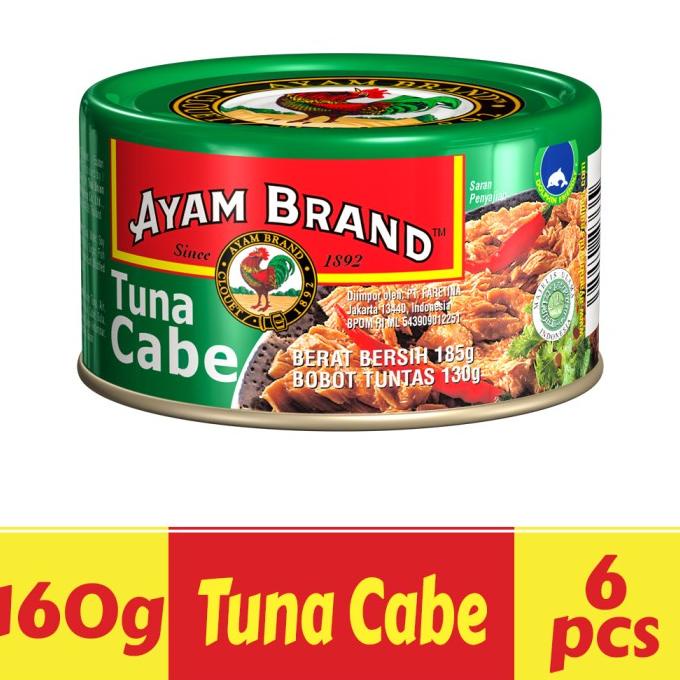 

Promo Ikan Tuna Kaleng Paket 6 pcs Cabe Hot Ayam Brand 160gr