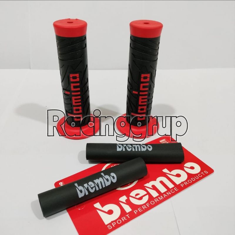 Racinggru (PROMO PAKET MURAH) handgrip grip domino jaring plus karet handle rem semua motor bisa