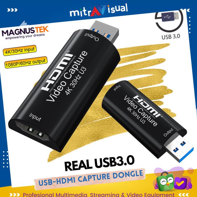 Real USB3.0 USB-HDMI Capture Dongle - Support 1080p 60Fps