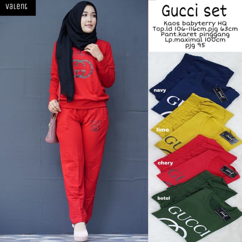Gucci setelan // setelan wanita // setelan senam wanita