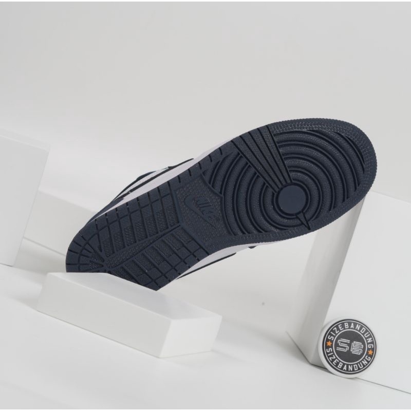 Sepatu Nike Air Jordan 1 Low Dark Navy White