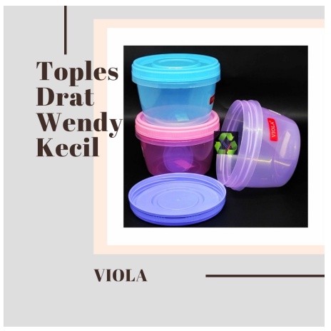 Toples Bulat Drat Wendy Kecil 1209 500 ml Viola Sealware Tempat Makanan Plastik