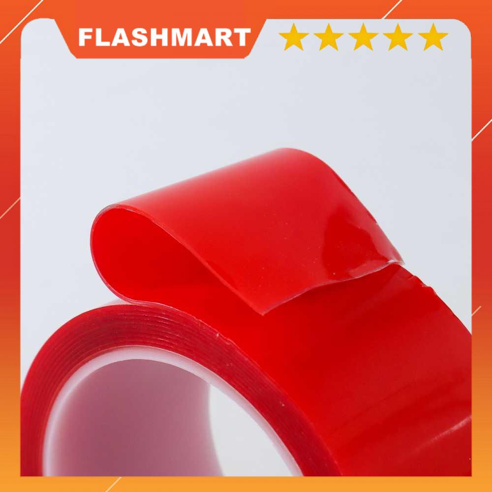 FLASHMART Selotip Double Sided Tape Transparent Acrylic 3m - HL878