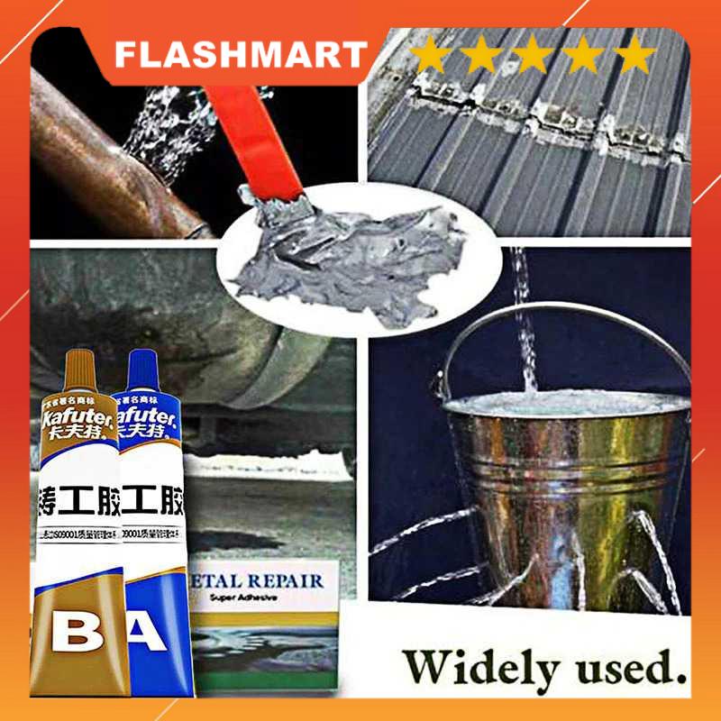 FLASHMART Lem Caster Glue A+B Metal Repairing Adhesive Glue 100g - K9119