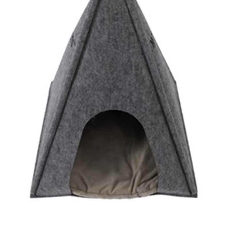 M-Pets Eco Tempat Tidur Hewan Tenda Tipi - Abu-Abu