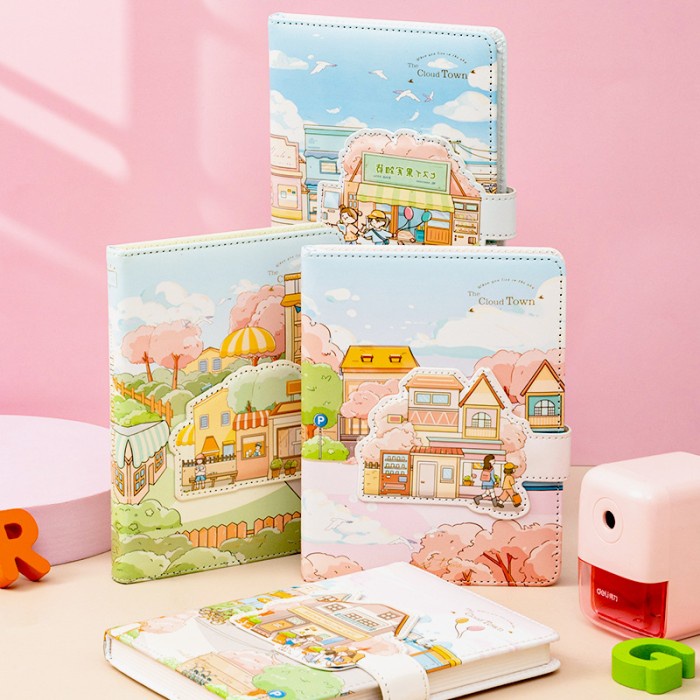 

TERBARU Buku Diary Notebook Lucu Agenda Import The Cloud Town PU36K-6477 /BUKU TULIS SEKOLAH/BUKU