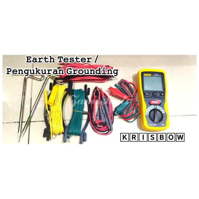 Alat Ukur Earth Tester/ Pengukuran Grounding Tester Krisbow