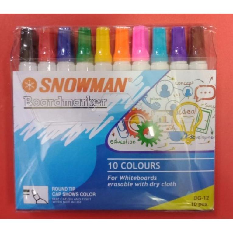 

Diskon Habis Spidol Snowman Boardmarker 10 Warna