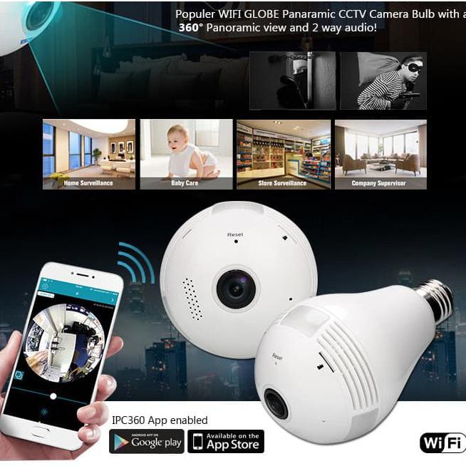 Promo Habis Cctv Bohlam Lampu Ip Camera V380 Cctv Lampu Wifi Wireless Murah Cctv Ip Panoramic V380 C