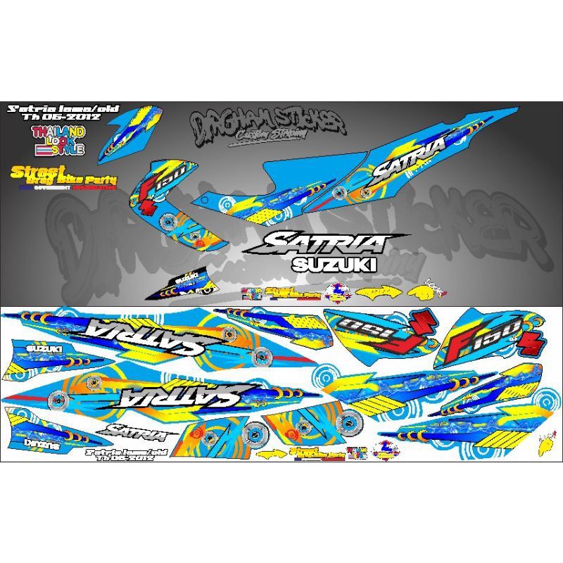 sticker striping variasi satria fu  barong,satria lama 2006-2012