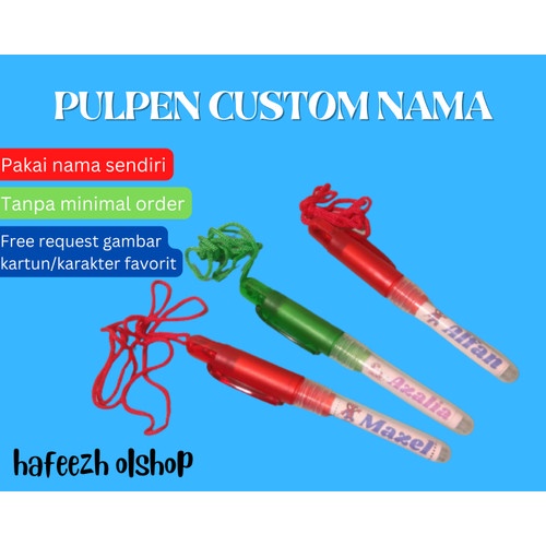 Pulpen Tali Ballpoint Pena Souvenir Custom Nama H-r1813