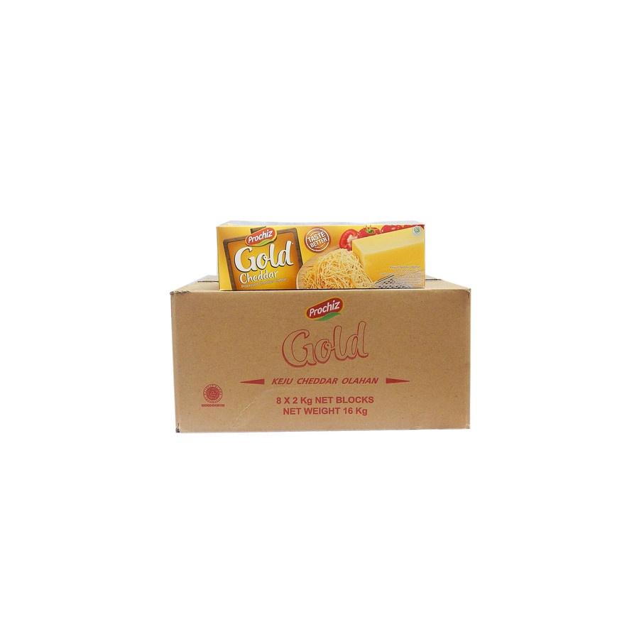 

Keju Prochiz Cheddar Gold 8 x 2Kg Khusus Instant Kurir