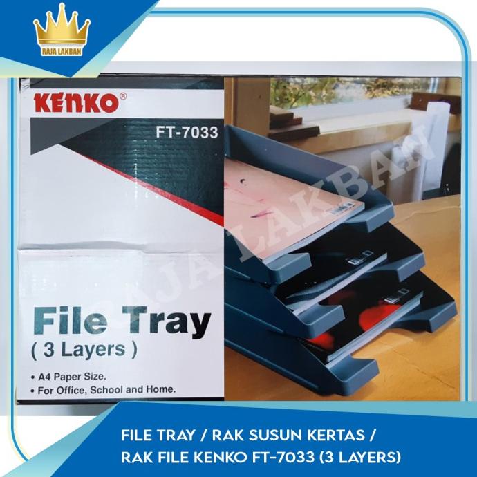 

File Tray / Rak Susun Kertas / Rak File KENKO FT-7033 (3 Layers)