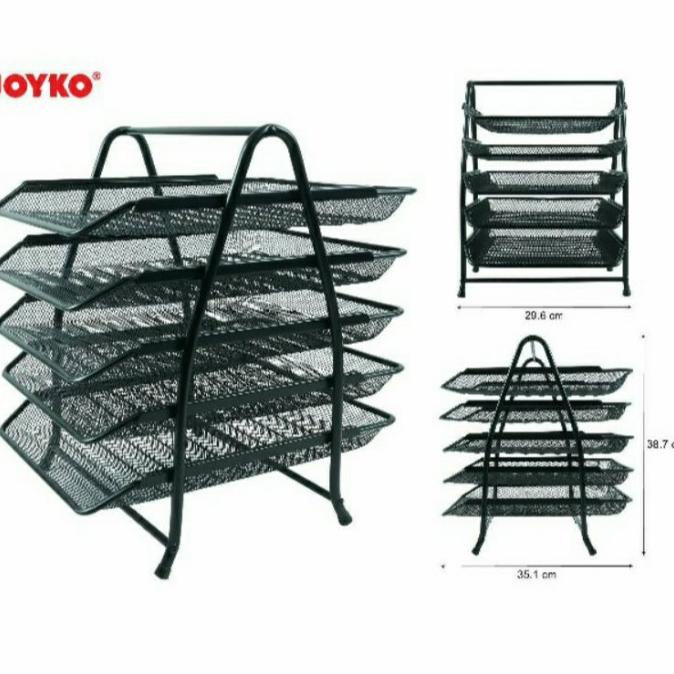 

Rak Dokumen/Rak Kertas/Elevated Tray Besi 5 Susun Joyko