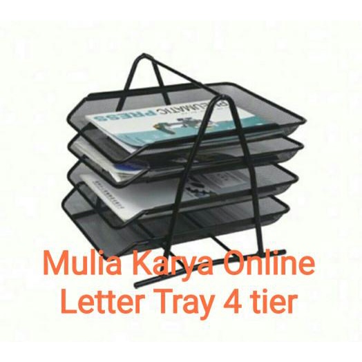 

Rak Surat 4 Susun Jaring Besi / Paper Tray / Letter Tray