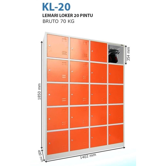 

Loker besi 20 pintu Merk KOZURE