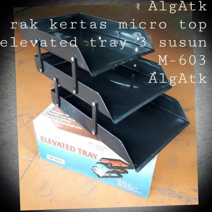 

Rak berkas dan document elevated tray 3 susun.
