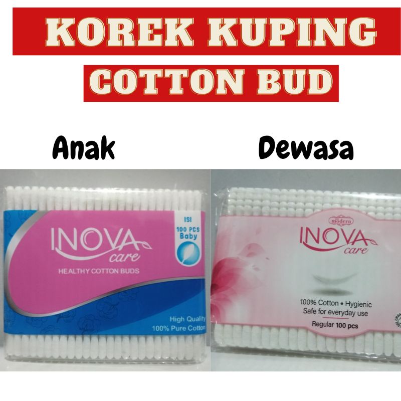 KOREK KUPING (COTTON BUD) CAP INOVA ISI 100 PCS / KOREK KUPING HIGH QUALITY BISA BAYAR DI TEMPAT