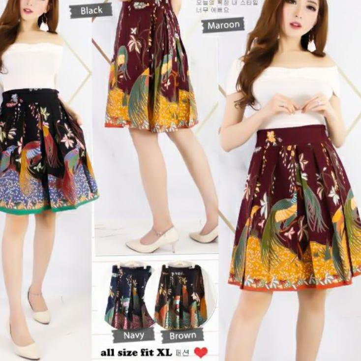 Free Garansi Rok Batik Pendek / Rok Batik Wanita / Rok Pendek Batik Bahan Katun