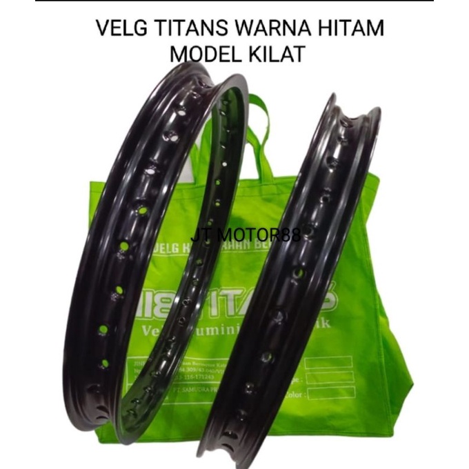VELG TITANS RX KING 160 18 WARNA HITAM MODEL KILAT SEPASANG
