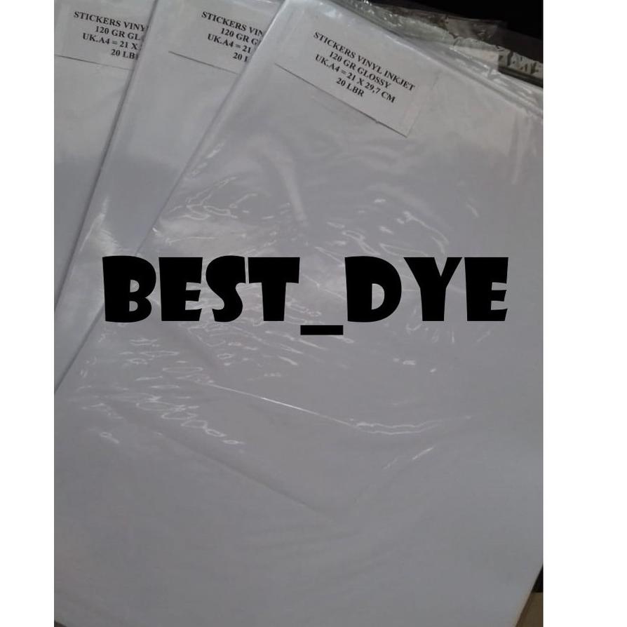 

Grosir Sticker Vinyl Inkjet White Glossy 120 Gr, A4=21 X 29,7 Cm, 1 Pack= 20 Lembar