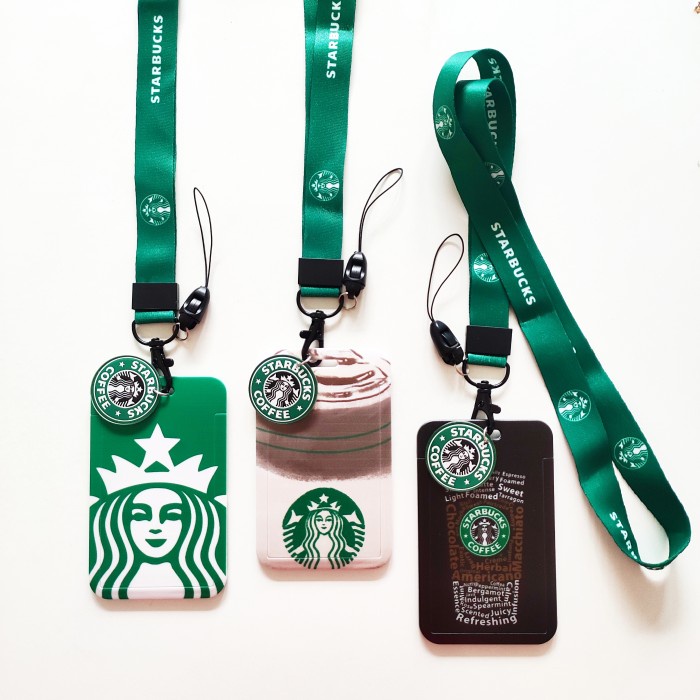 

Terlaris Id Card Holder Name Tag Lanyard / Kalung Kartu Logo Starbucks Coffee 2