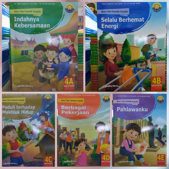 Promo Buku Original Teks Tematik Terpadu Sd/Mi 4 Jld 4A - 4E Rev Yudhistira Terlaris