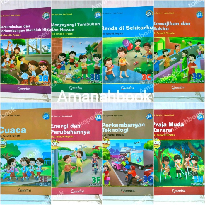 Must Have Buku Tematik Kelas 3 Sd Semester 1 Dan 2 A-H K13 Quadra Termurah