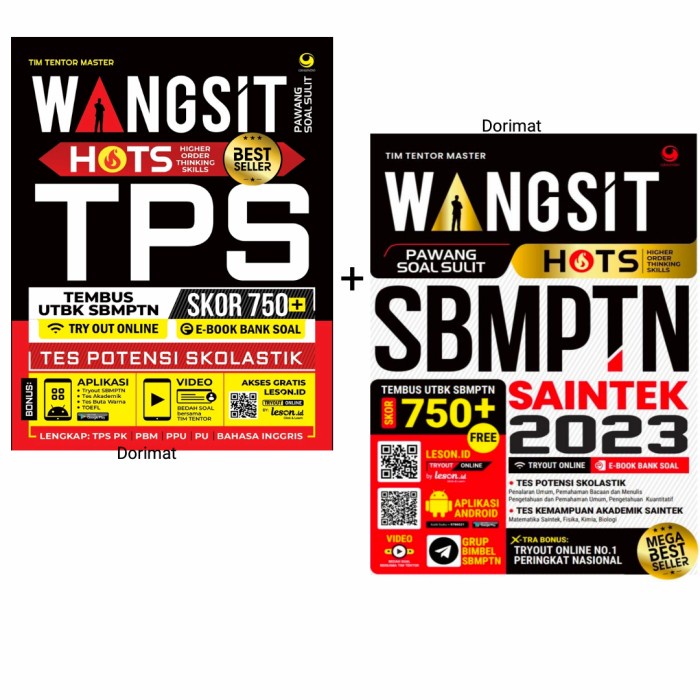 Hot Sale Paket Buku Wangsit Sbmptn Saintek 2023 Dan Wangsit Tps Terbaru