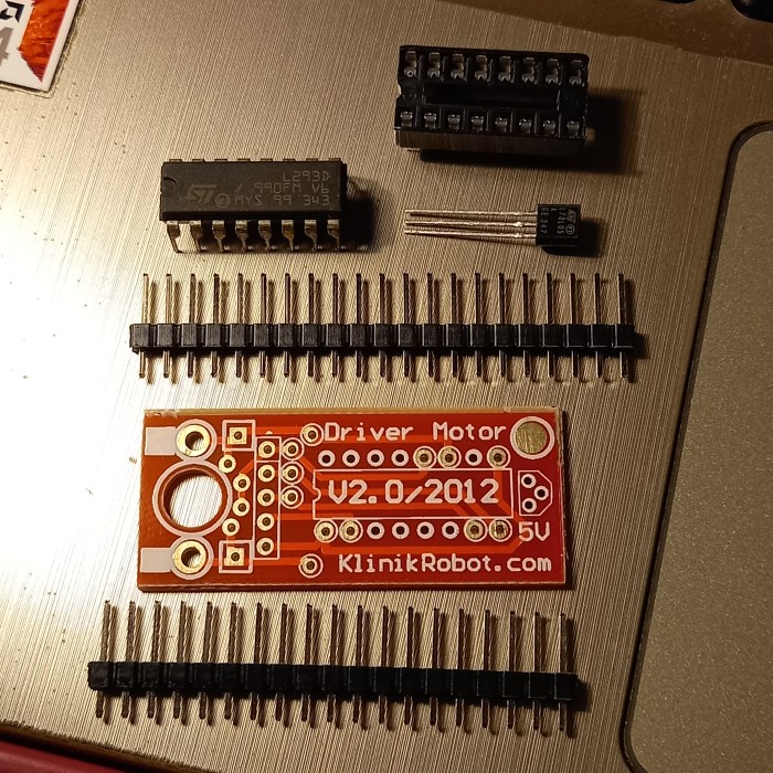 L293D Driver Motor (Pcb + Ic Komponen L293D) 1-2A 5V-36Volt Dc