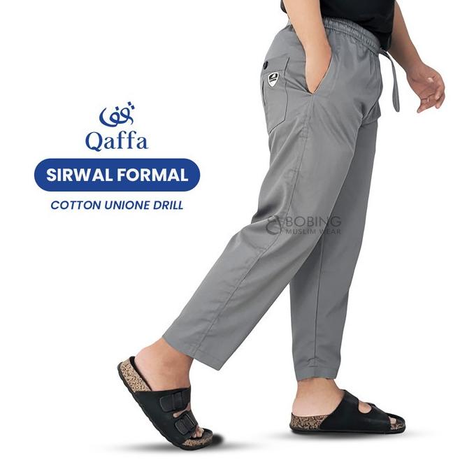 Celana Sirwal Formal Pria Kantor Ankle Polos Sirwal Jumbo Dewasa